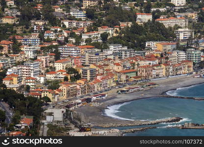 The Mediterranean resort of San Remo (Sanremo) in the province of Imperia on the northwest coast of Italy.