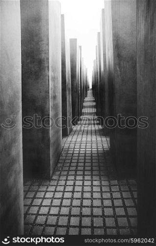 The Memorial to the Murdered Jews of Europe also known as the Holocaust Memorial in Berlin, Germany