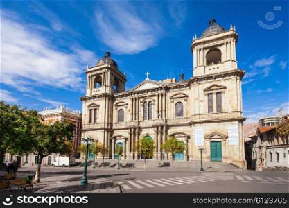 The Metropolitan Cathedral is located on Plaza Murillo Square, La Paz city, Bolivia