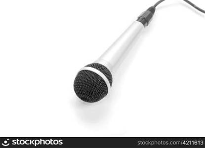 The microphone isolated on a white background