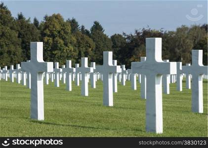 the military american cemetry henri chapelle in belgium city hombourg