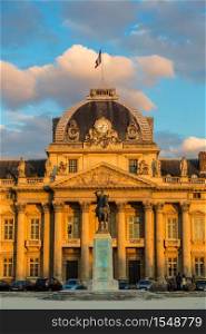 The Military School in Paris in a beautiful sunset