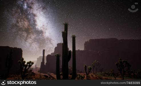 The Milky Way above the Utah desert, USA