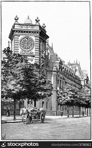 The Ministry of War, vintage engraved illustration. Paris - Auguste VITU ? 1890.