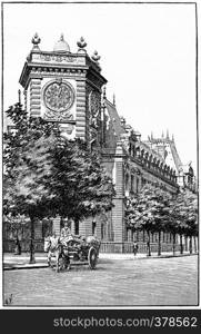 The Ministry of War, vintage engraved illustration. Paris - Auguste VITU ? 1890.