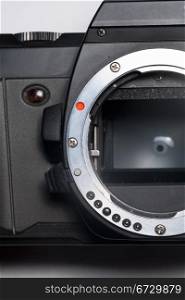 the mirror inside a photo camera