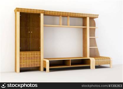 the modern cupboard 3d rendering