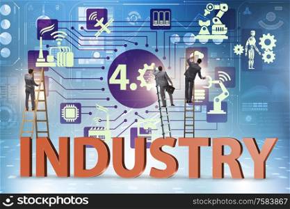 The modern industry 4.0 technical automation concept. Modern industry 4.0 technical automation concept