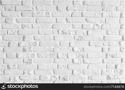 The Modern white brick wall texture for background