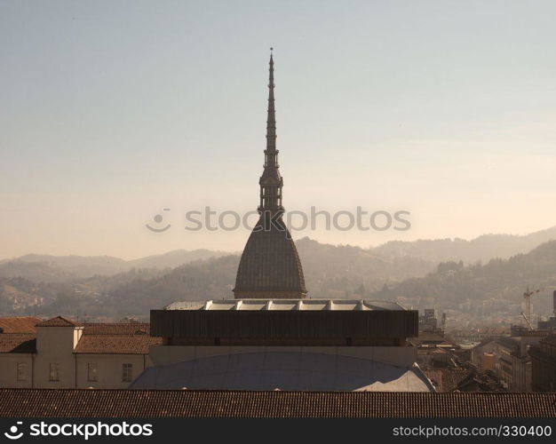 The Mole Antonelliana tower in Turin, Italy. Mole Antonelliana in Turin