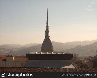 The Mole Antonelliana tower in Turin, Italy. Mole Antonelliana in Turin