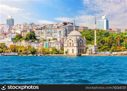 The Molla Celebi Mosque and Istanbul buildings, Turkey.. The Molla Celebi Mosque and Istanbul buildings, Turkey