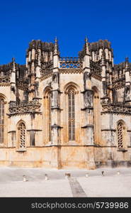 The Monastery of Batalha is a Dominican convent in the civil parish of Batalha, Portugal. Originally known as the Monastery of Saint Mary of the Victory.