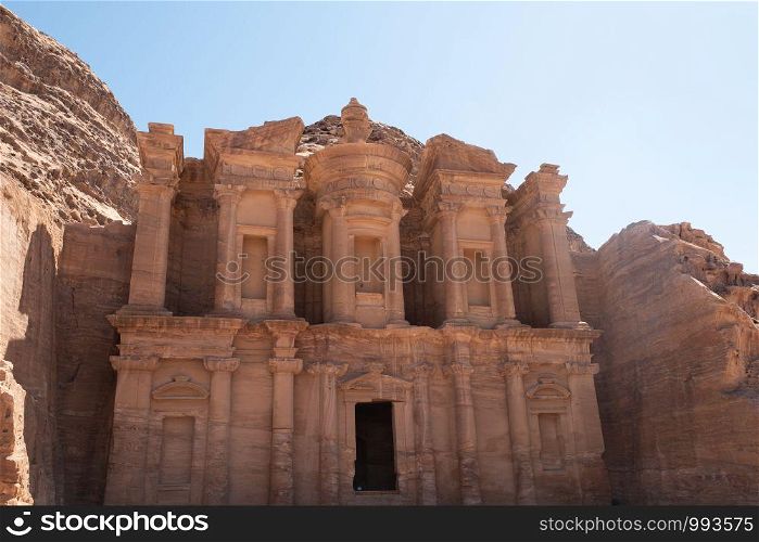 The Monastery, Petra's largest monument, in Jordan.