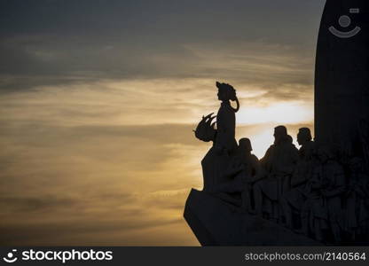 the monument of Discoveries or Pedaro dos Descobrimentos in Belem near the City of Lisbon in Portugal. Portugal, Lisbon, October, 2021