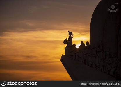 the monument of Discoveries or Pedaro dos Descobrimentos in Belem near the City of Lisbon in Portugal. Portugal, Lisbon, October, 2021
