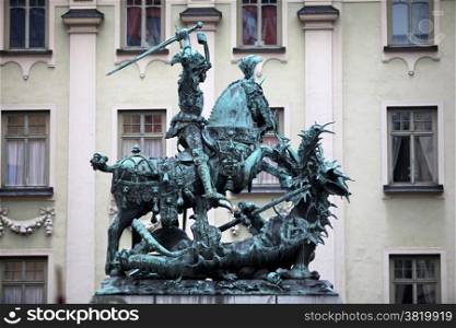 The monument of St. George and the Dragon