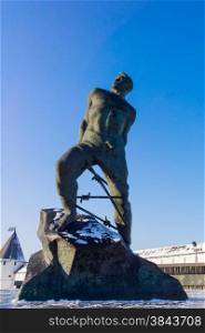 The monument to Musa Dzhalil, poet, hero of the Soviet Union. Kazan, Russia
