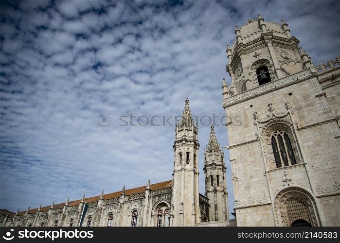 the Mosteiro dos Jeronimos in Belem near the City of Lisbon in Portugal. Portugal, Lisbon, October, 2021