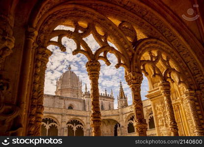 the Mosteiro dos Jeronimos in Belem near the City of Lisbon in Portugal. Portugal, Lisbon, October, 2021