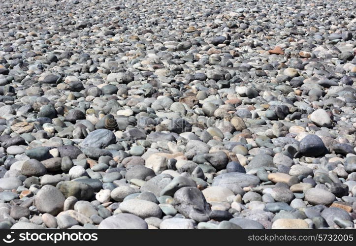 The mound of stones on the bottom of dried-up river