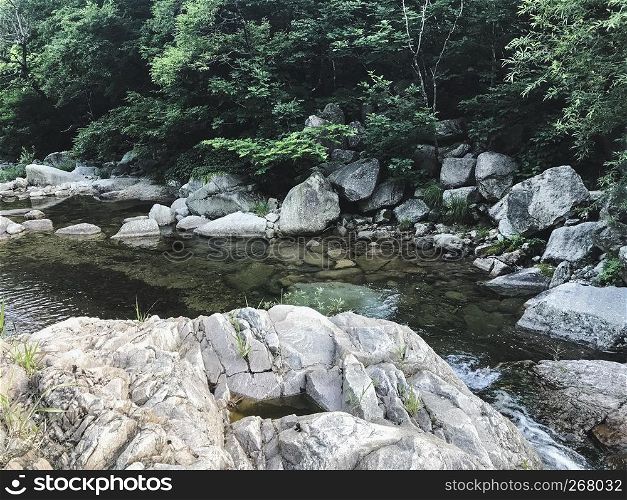 The mountain river. Seoraksan National Park. South Korea