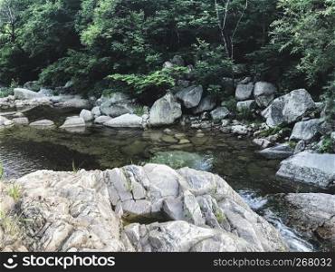 The mountain river. Seoraksan National Park. South Korea