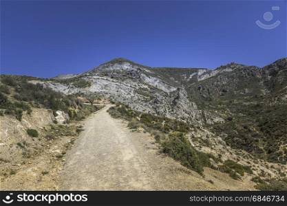 the mountains of andalusia in spain near Zuheros Village. mountains landscape in andalusia spain