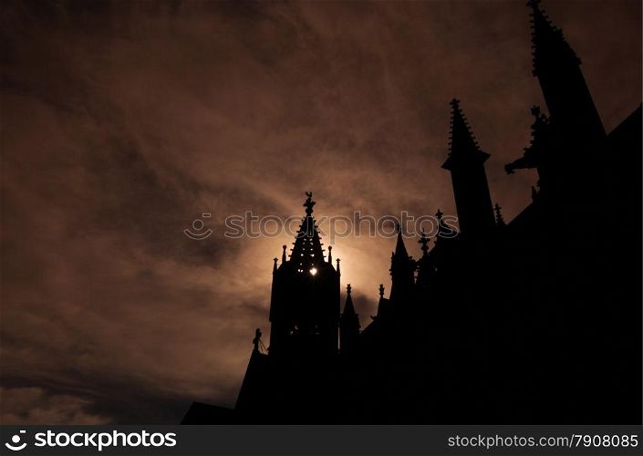 the muenster church in the old town of Freiburg im Breisgau in the Blackforest in the south of Germany in Europe.