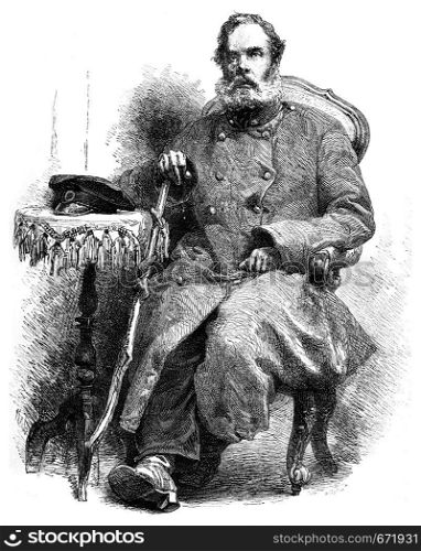 The mysterious prisoner Solovetsky, Nicolas Ilyin, vintage engraved illustration. Le Tour du Monde, Travel Journal, (1872).