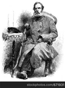 The mysterious prisoner Solovetsky, Nicolas Ilyin, vintage engraved illustration. Le Tour du Monde, Travel Journal, (1872).