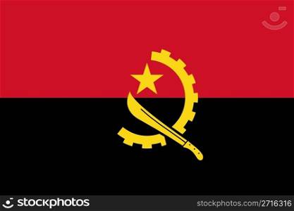 The national flag of Angola