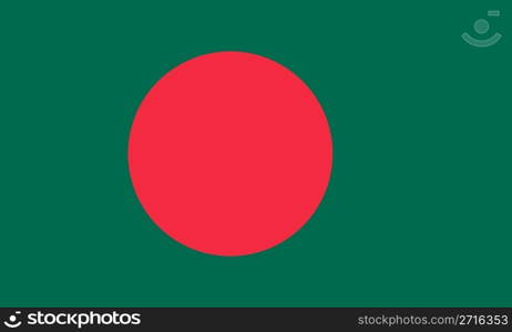 The national flag of Bangladesh