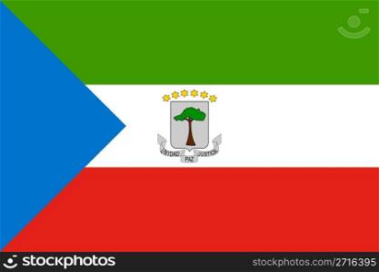 The national flag of Equatorial Guinea