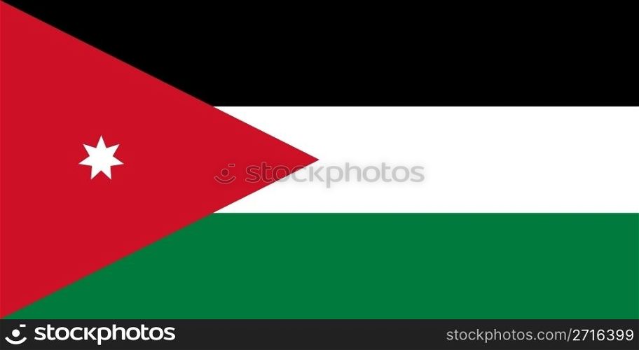 The national flag of Jordan