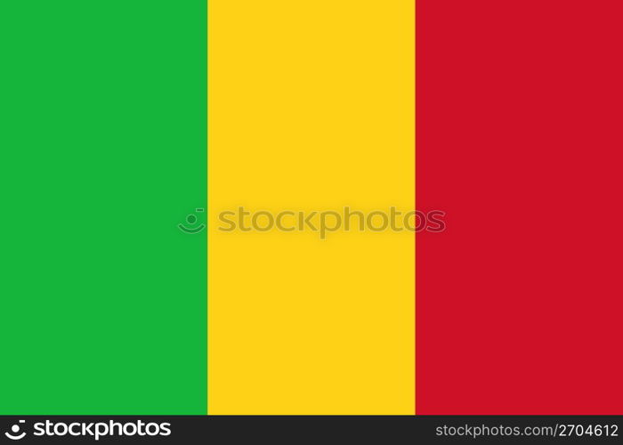 The national flag of Mali