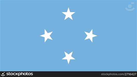 The national flag of Micronesia