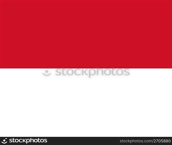 The national flag of Monaco