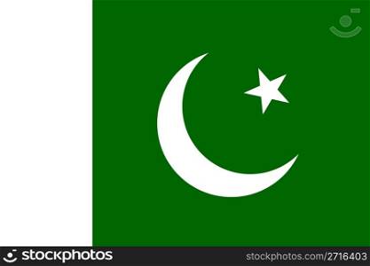 The national flag of Pakistan