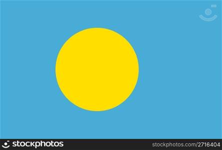 The national flag of Palau