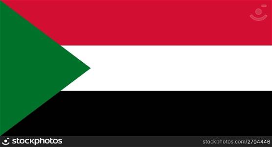 The national flag of Sudan