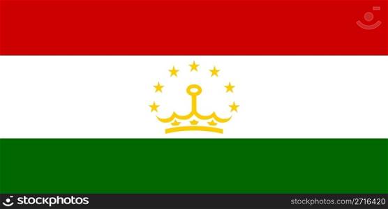 The national flag of Tajikistan