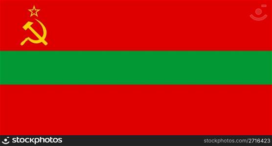 The national flag of Transnistria