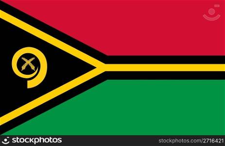 The national flag of Vanuatu