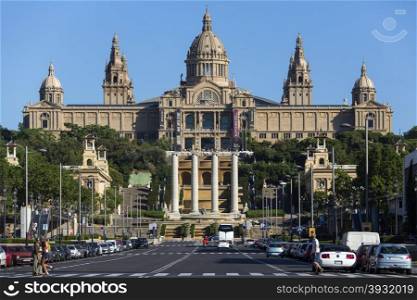 The National Palace (Museu National d&rsquo;Art de Catalunya) in the Montjuic district of Barcelona in the Catalonia region of Spain.