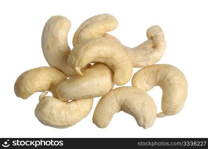 The natural texture - close-up of cashew nuts.