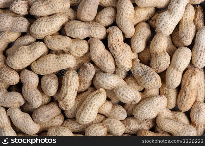 The natural texture - close-up of peanuts