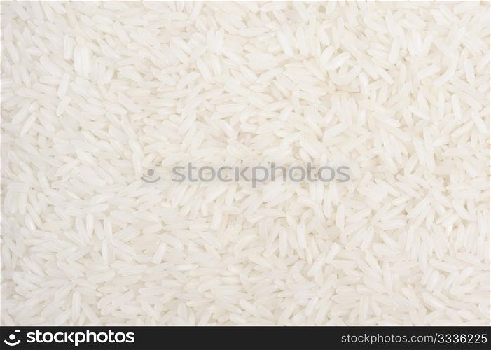 The natural texture - grains of white rice close-up.