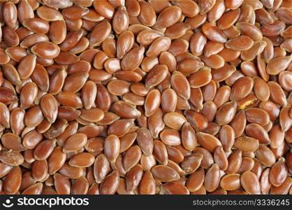 The natural texture - seeds of flax close-up.