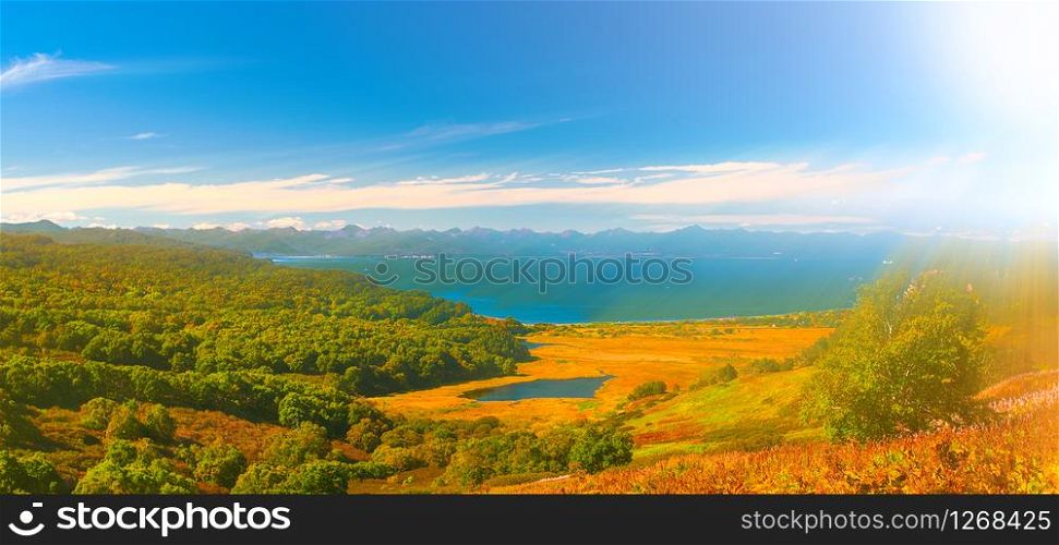 The Nature view With sea And landscape on Kamchatka